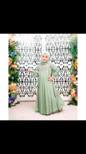 GAMIS INDI SYARI BAHAN KATUN CRUTI BABY DOLL TERBAIK SATU SET SAMA KERUDUNGNYA UNTUK USIA 5-6-7-8-9-10-11-12-13 TAHUN GAMIS MANIS TERBAIK IMUT LUCU DAN TAMPIL KEREN