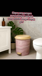 Tempat Sampah Plastik Pedal: Estetik Klasik Vintage & Tertutup Bulat