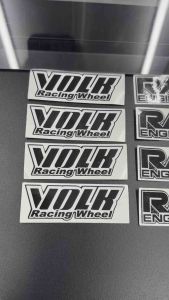 VOLK RAYS LAMINATED MAGS STICKER | HIGH QUALITY STICKER & LAMINATED BY MACTAC BRAND(1X3.2 INCHES)