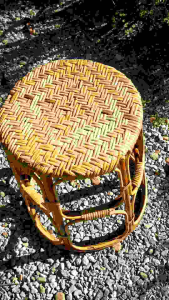 ตั้่งนั่ง เก้าอี้ หวายแท้ ทรงกลม #5 (สูง 19 นิ้ว) ข้อมูลเพิ่มอ่านด้านล่าง