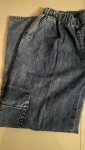 Setelan celana denim kaos catoon wanita dewasa