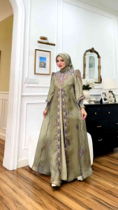 ELDEENA SYARI Maqeera Series Gamis Set Khimar
