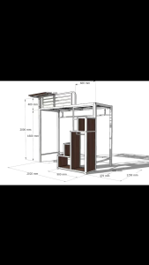 Loft bed  customize singapore for helper room/bomb shelter/store room/utility/maid room