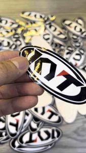 Tem logo sticker racing thương hiệu kyt dán nón bảo hiểmvalilaptopv.v decal chống thấm nước tốt