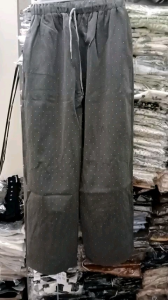 Quần Ống Rộng Hack Dáng Đính Kim Tuyến Cạp Chun Buộc Nơ Dài Ống 98cm Dưới 60kg Habis Fashion