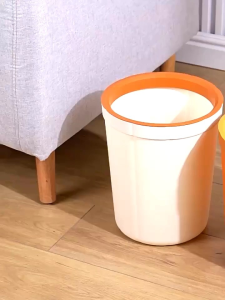 Tempat Sampah Plastik Bulat Mewah dan Ringan/ Tong Sampah Plastik Tebal dan Tahan Lama