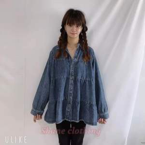 SHANE CLOTHING KEMEJA DENIM RUFFLE LENGAN PANJANG 2165