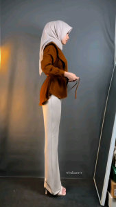 Celana Scuba Cutbray Highwaist Flare Pants Highwaist Kulot Cutbray Scuba Terbaru Kekinian