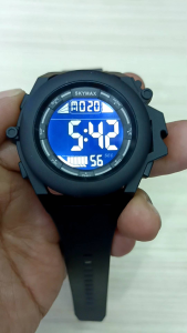 JAM TANGAN DIGITAL SKYMAX 5000G TERBARU WATERESIS TALI RUBBER PRIA FREE BATRAI CADANGAN (Andre What 97)