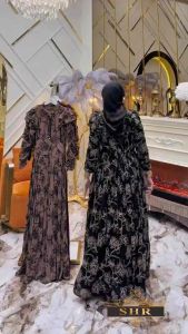SHR Gamis ceruti rempel langsing motif bordir COD