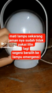 Surya Lampu Emergency Petromak SHL L4003 Frosted SMD 40 LED Light Led with Dimmer Switch Rechargeable