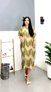 Terbaru Daster Resleting busui jumbo xxxl ld 130 cm bahan rayon dengan kancing depan motif kekinian daster jumbo viral daster arab