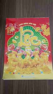 Lịch xé 365 ngày 2027 kích thước 30*40cm chủ đề phong thủy thư pháp dùng gắn bìa lịch thay thế lốc năm cũ