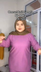 Baju Setelan Polos Wanita Jumbo Terbaru Knit Hornet Premium