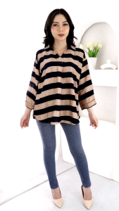 Atasan Kemeja Wanita V-Neck JUMBO RAYON SALUR LD 110 120 130 CM SUPER BIG SIZE XXXXXL 5XL 4605