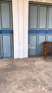 Meja Rias Rotan Minimalis + Kursi + Cermin Bundar - Set Meja Hias Kayu Jati Natural Vintage