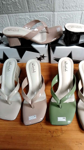 sandal wanita emely hak mules 5 cm