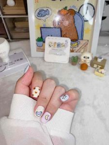纯手工卡通款220 🐶青春狗狗猫咪显白穿戴甲美甲 Dog and cat Nail 短短1.5cm