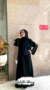 Gamis Turkey Abaya Jamila Jetblack Saudi Busui Friendly