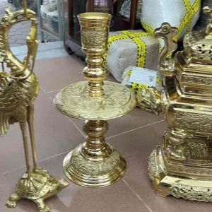 Bộ đỉnh thờ lư thờ bằng đồng vuông cao 50cm đỉnh đồng nguyên chất
