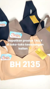 BRA Seamless Tally 2135 | BH Tally Tanpa Kawat Busa Tipis Kait 3 | Bra Premium Tally Baby Skin | BH Ternyaman | Pakaian Dalam Wanita | LATANSA
