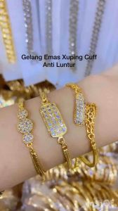GELANG EMAS FILIA 3 MODEL GELANG TITANIUM DEWASA ANTU LUNTUR
