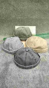 PLUMID - Miki hat jeans premium topi peci import motif jeans wash premium TP 131