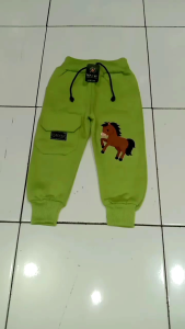 Joger Anak Variasi Motip KUDA Lucu Usia 1-8 Tahun Laki-laki/Perempuan Bahan Fleece Premium berkualitas