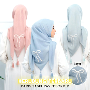 HIJAB KERUDUNG PARIS JADUL TASEL TIGA SISI