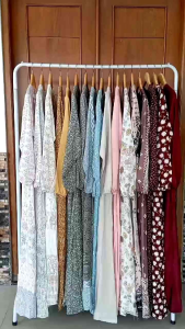 DASTER GAMIS AISYA RAYON PREMIUM TWILL ADA TALI KANAN KIRI SIZE STANDART