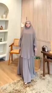AZDLIZAH AVRL SET HIJAB DRESS GAMIS MODE TERBARU BEST SELLER DAN REAL ORIGINAL