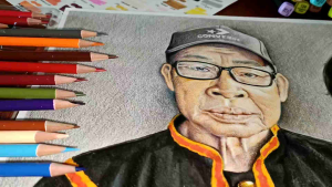 Potret as your Request (Colour oil pencil)A3