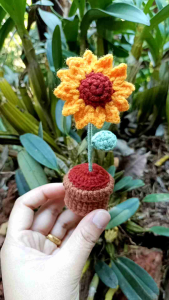 ดอกทานตะวัน ดอกทานตะวันถัก ดอกทานตะวันจิ๋ว