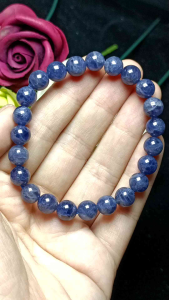 Natural Iolite Blue Purple based Bracelet 8mm+ 天然堇青石紫蓝底手串 8mm+