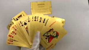 KARTU REMI EMAS FOIL dolar