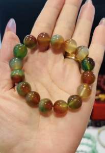 Vòng tay phong thuỷ chuỗi hạt đá Mã Não Phú Quý tài lộc 10li may mắn