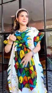 Daster Lowo Jumbo Busui LD 130 Resleting Depan Daster Kelelawar Jumbo Bahan Rayon Busui Kekinian Terbaru
