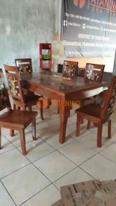 (WAJIB BACA DESKRIPSI) KURSI MAKAN KAYU TREMBESI FINISHING MEJA RUANG DEKORASI CAFE RESORT VILA KOPI MEWAH MURAH TATANING FURNITURES JEPARA