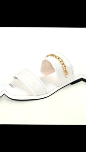 Aghisnaofficial Felica Sandal Wanita Flat Kekinian model Rantai Motif Croco Premium Sendal Cewek Kasual Elegan Empuk