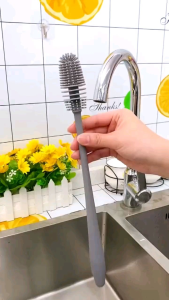 LS Sikat Silikon Pembersih Gelas Botol Gagang Panjang Sikat Botol Susu