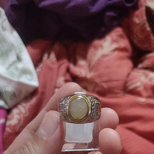 Cincin Akik Mewah Berkelas Batu Aquamarine Alam