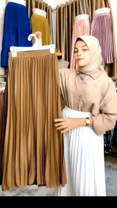 ROK PLISKET WANITA KLOK PREMIUM / ROK PLISKET / CELANA ROK PLISKET MINIMALIS / ROK PLISKET KEKINIAN