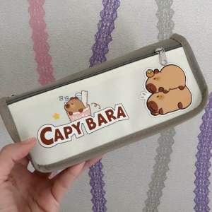 Tempat Pensil Capybara Double Sleting Kanvas 9111