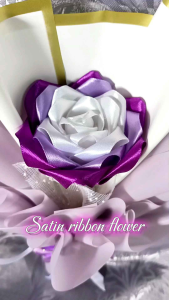 Prem by J&B | SATIN FLOWER BOUQUET | SINGLE ROSE BOUQUET (with box)