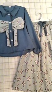 SET ROK ANAK MODEL KEKINIAN BAHAN CRINKLE 3-12THN