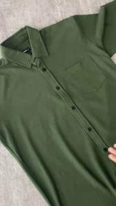 MZONE Kemeja Maroon Pria Basic Polos Panjang Maruun 1468B