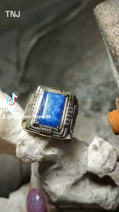 nhẫn xưa mỹ nam ( mặt đá shapphia mầu xanh thiên nhiên )