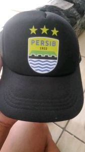 Topi Jaring Trucker Persib Bandung & Topi Bobotoh Free Stiker DTF