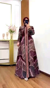 Gamis batik royal motif elegan - kinan