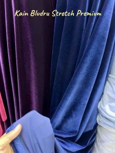Kain Bludru Stretch Polos Premium Per Meter – Bahan Halus & Mewah | Untuk Gamis & Baju Pesta